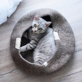 Katzenbett "Bowl" aus reiner Schafwolle