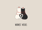 Cat Care Card "Warmest Wishes"