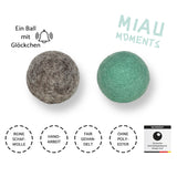 2 flinke Filzbälle aus Schafwolle