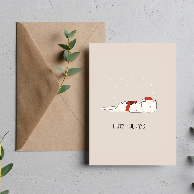 Catmas Cards - Weihnachtskarten 3er Set mit Katzenmotiv