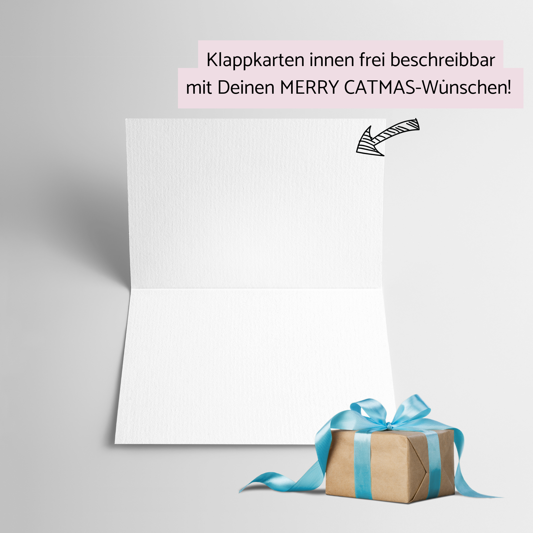 Catmas Cards - Weihnachtskarten 3er Set mit Katzenmotiv