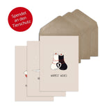 Catmas Cards - Weihnachtskarten 3er Set mit Katzenmotiv