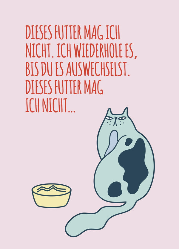 Cat Care Card "Futter mag ich nicht"