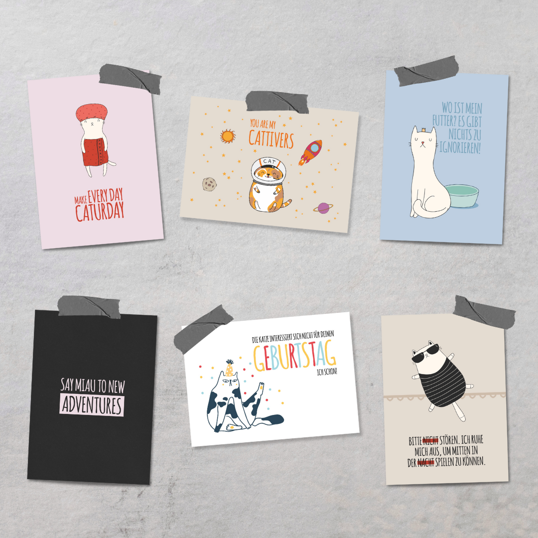 Cat Care Cards - Set 2