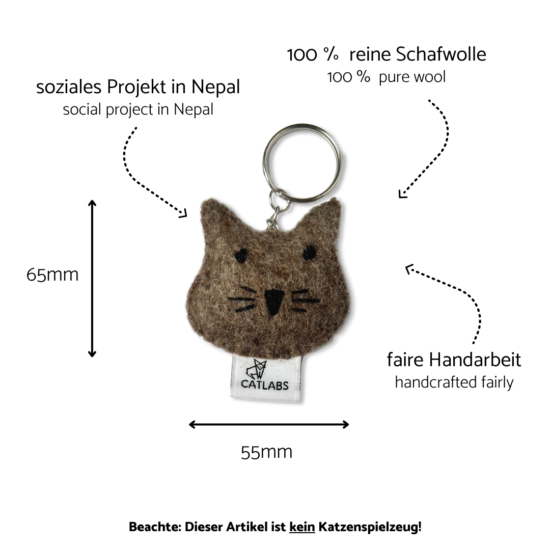 Schnuckeliger Katzen-Schlüsselanhänger